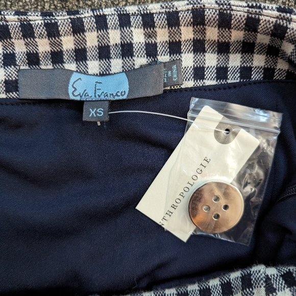 Anthropologie Eva Franco Strapless Gingham Top Size XS NWT - Picture 7 of 8